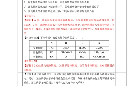 专题1离子反应的应用（教学设计）-（人教版2019必修第一册）_高化_595801221724高中化学新人教版选择性必修一二三电子版教案PPT课件高中试卷_必修一册（人教版）_教学设计