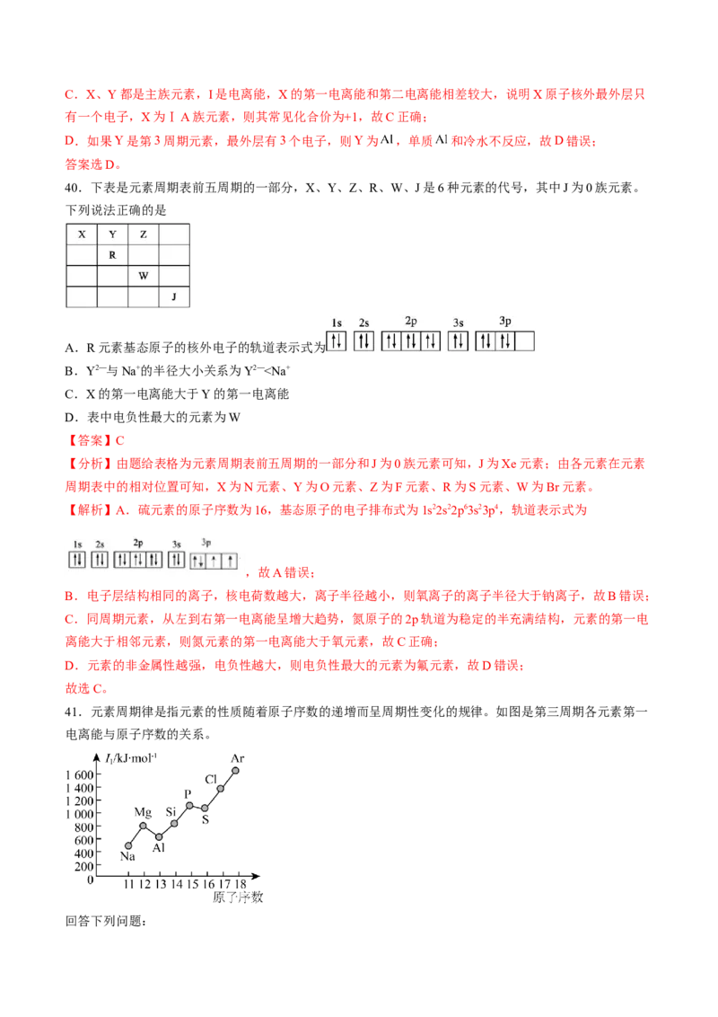 第一章原子结构与性质单元测试&middot;考点卷-（人教版2019选择性必修2）（解析版）_高化_595801221724高中化学新人教版选择性必修一二三电子版教案PPT课件高中试卷_单元测试