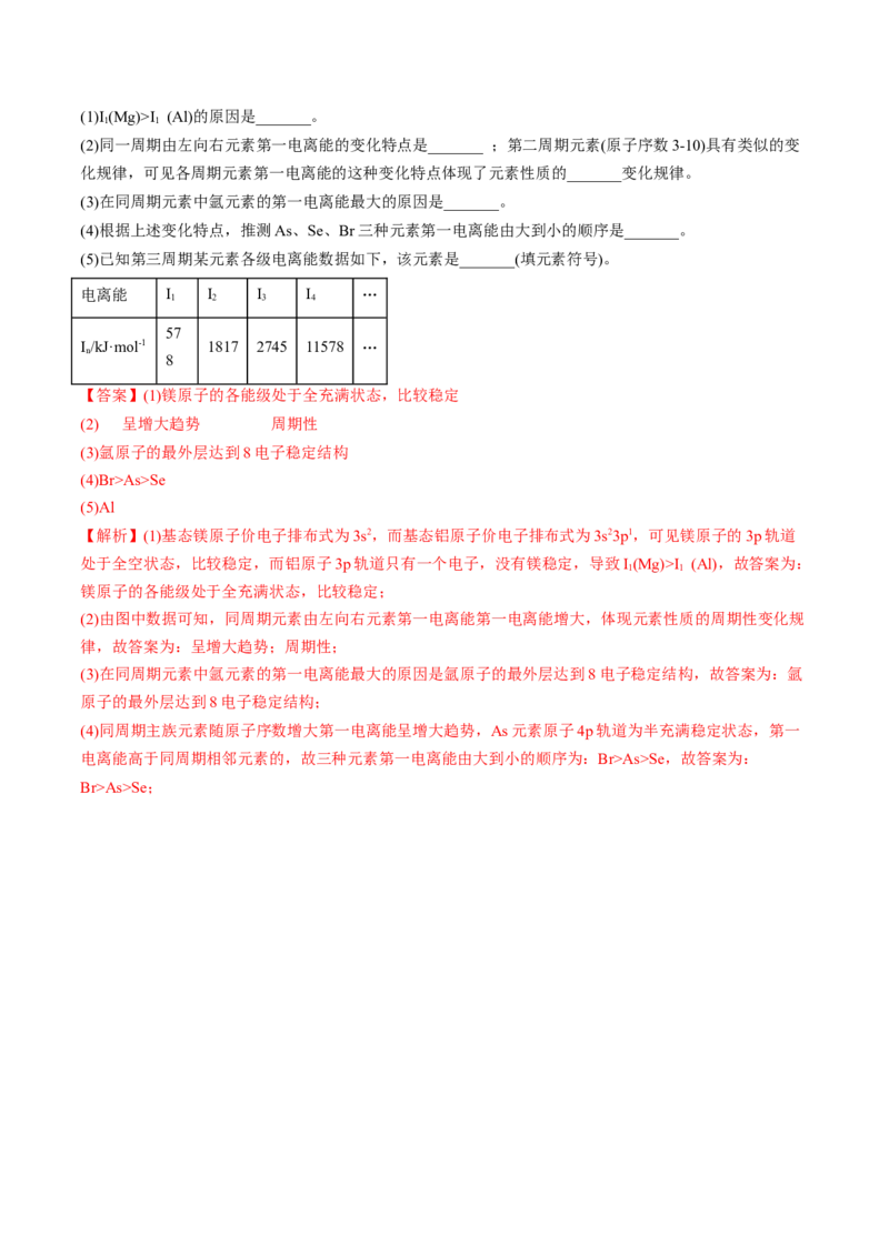 第一章原子结构与性质单元测试&middot;考点卷-（人教版2019选择性必修2）（解析版）_高化_595801221724高中化学新人教版选择性必修一二三电子版教案PPT课件高中试卷_单元测试