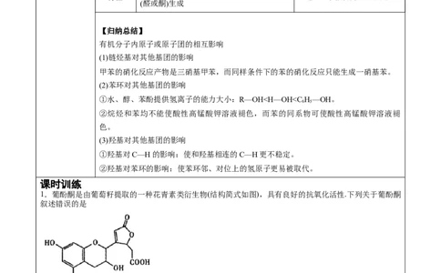 第3章第2节第2课时酚讲义新教材2020-2021学年人教版(2019)高二化学选择性必修三（机构用）_高化_2025春-人教版高中化学_05新版高中化学选择性必修3_7.机构专用_讲义+习题（机构用）