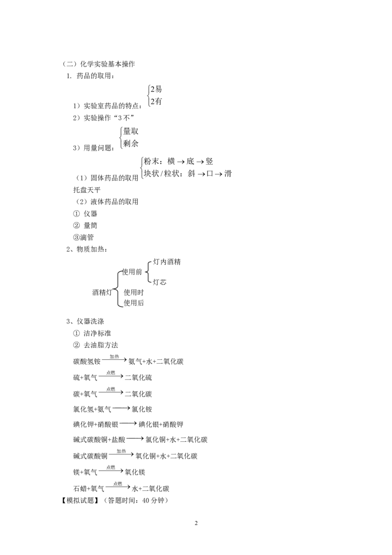 2012年中考化学复习实验专题突破&mdash;&mdash;化学实验常用仪器及基本操作_初中化学_01.人教版初中化学_01.初中化学课件PPT--教案--试题_初中化学全套_化学教案