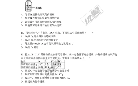 2015-2016学年四川省绵阳市校级九年级（上）期末化学试卷_初中化学_01.人教版初中化学_01.初中化学课件PPT--教案--试题_初中化学全套(课件--教案--配套)_18年初中化学9年级下