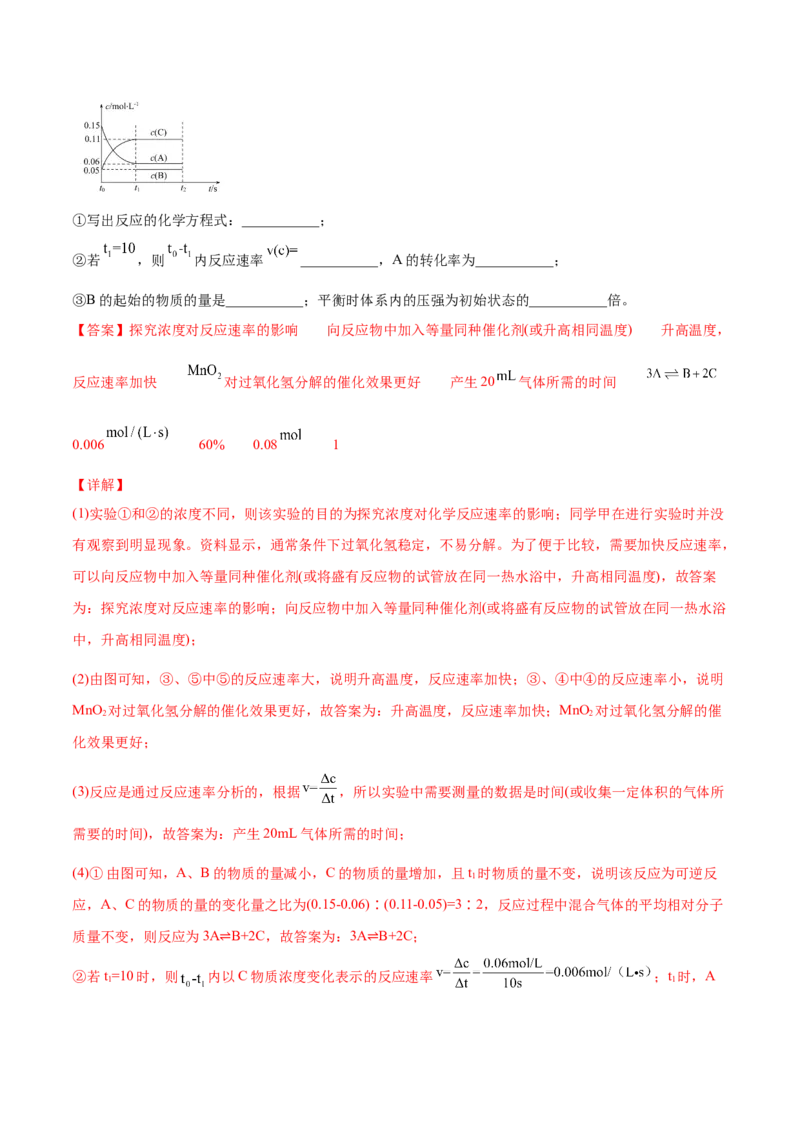 第06讲影响化学反应速率的因素（教师版）-（人教2019选择性必修1）_高化_595801221724高中化学新人教版选择性必修一二三电子版教案PPT课件高中试卷_选择性必修1册（人教版）_讲义