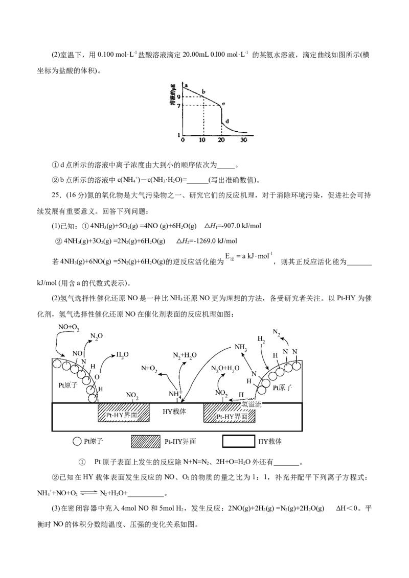 测试卷02高二化学上学期期中测试卷（考试版）_高化_595801221724高中化学新人教版选择性必修一二三电子版教案PPT课件高中试卷_选择性必修1册（人教版）_期中+期末