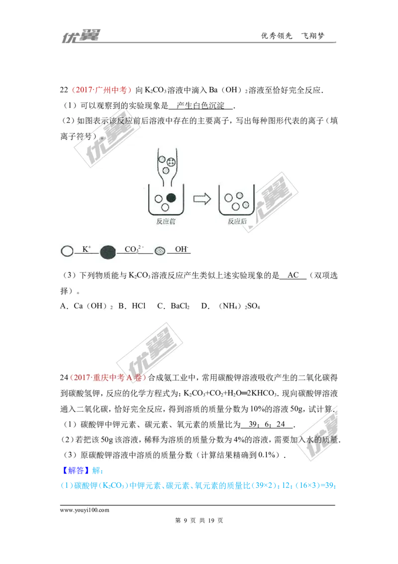 11.盐_初中化学_01.人教版初中化学_01.初中化学课件PPT--教案--试题_初中化学全套(课件--教案--配套)_18年初中化学9年级上_18秋九化上(RJ)--7.复习资料_4.真题汇编_2017真题汇编