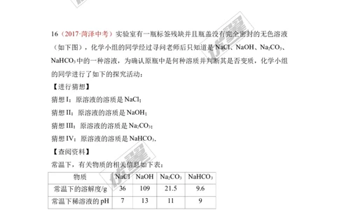 11.盐_初中化学_01.人教版初中化学_01.初中化学课件PPT--教案--试题_初中化学全套(课件--教案--配套)_18年初中化学9年级上_18秋九化上(RJ)--7.复习资料_4.真题汇编_2017真题汇编
