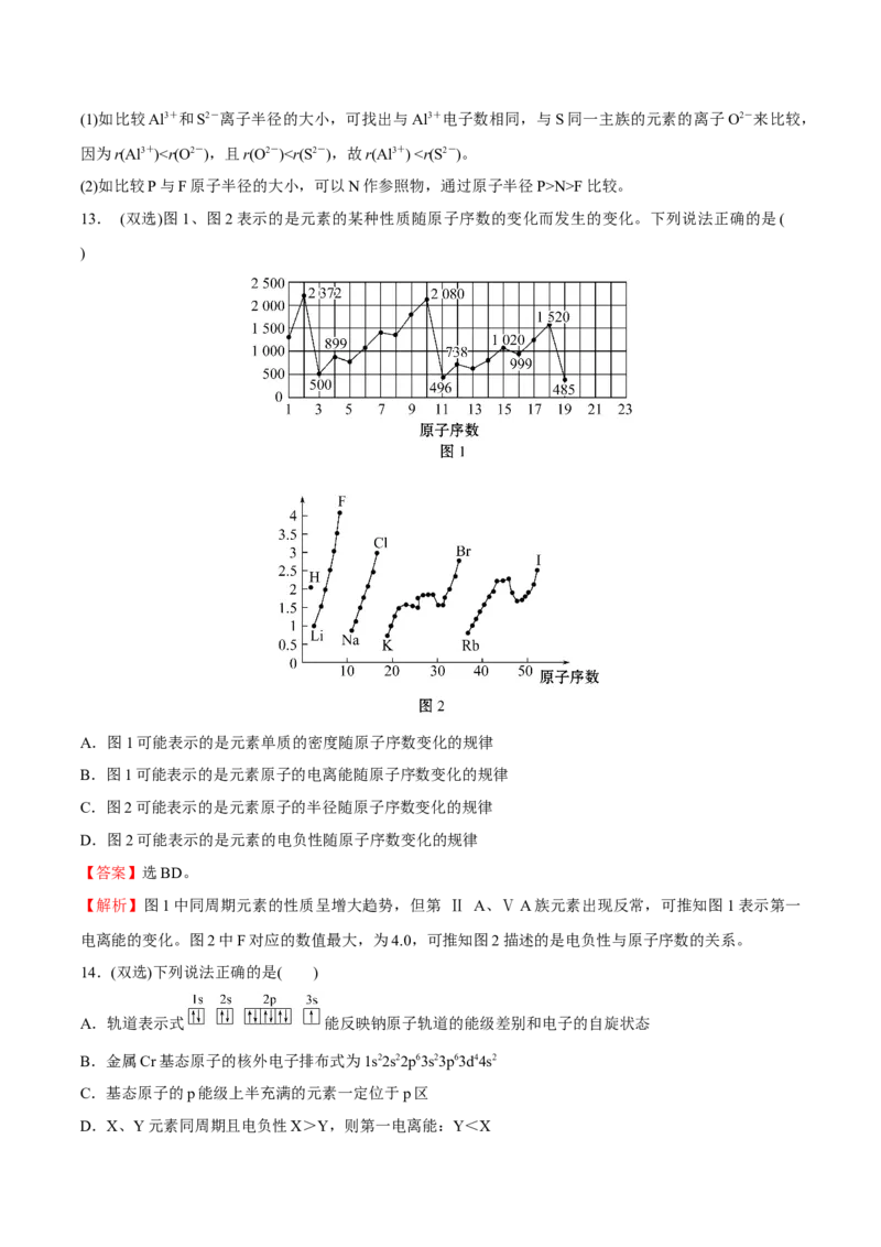 模块一原子结构与性质（综合测试）-（人教版2019选择性必修2）（解析版）_高化_595801221724高中化学新人教版选择性必修一二三电子版教案PPT课件高中试卷_选择性必修2册（人教版）