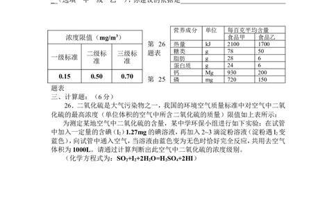 人教版初中化学第十二单元化学与生活单元测试题及答案(一)_2_初中化学_01.人教版初中化学_01.初中化学课件PPT--教案--试题_初中化学&mdash;课件&mdash;教案&mdash;试题-推荐_9年级下课件教案试题