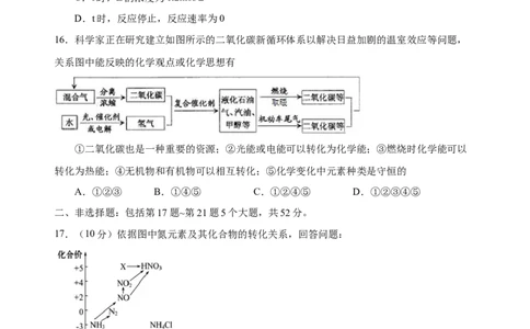 模拟卷05-2019-2020年高一化学高频考题期末组合模拟卷（人教2019必修第二册）（原卷版）_高化_2025春-人教版高中化学_02新版高中化学必修二_5.试卷习题_期中期末试卷