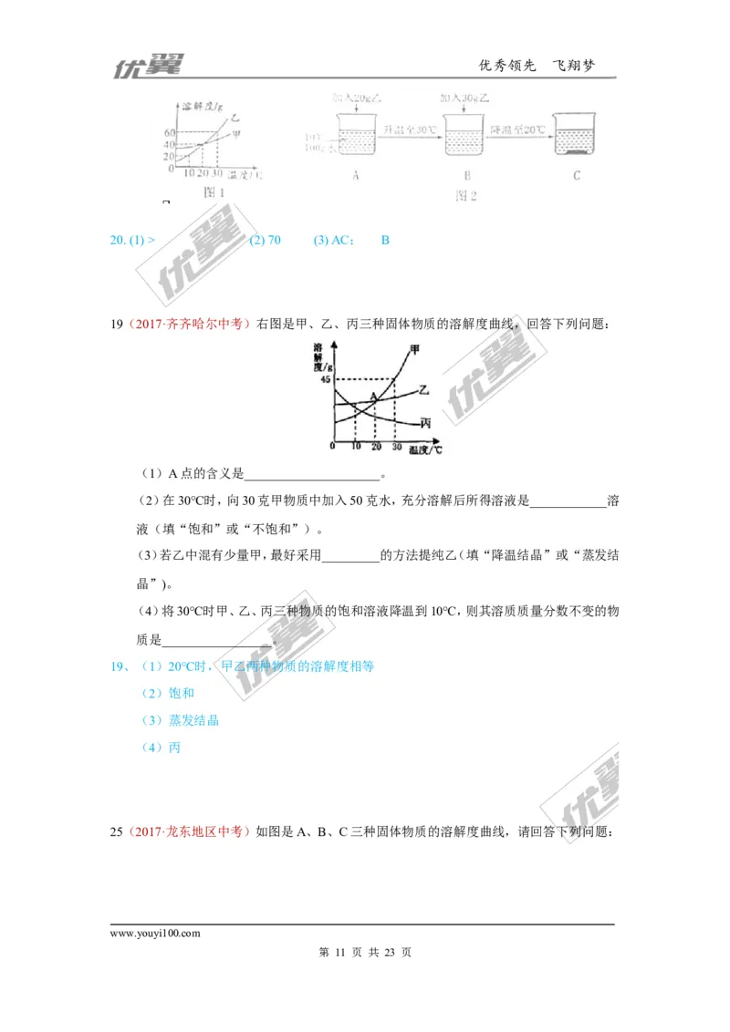 6.溶液_初中化学_01.人教版初中化学_01.初中化学课件PPT--教案--试题_初中化学全套(课件--教案--配套)_18年初中化学9年级上_18秋九化上(RJ)--7.复习资料_4.真题汇编_2017真题汇编