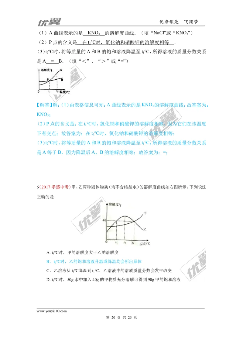 6.溶液_初中化学_01.人教版初中化学_01.初中化学课件PPT--教案--试题_初中化学全套(课件--教案--配套)_18年初中化学9年级上_18秋九化上(RJ)--7.复习资料_4.真题汇编_2017真题汇编