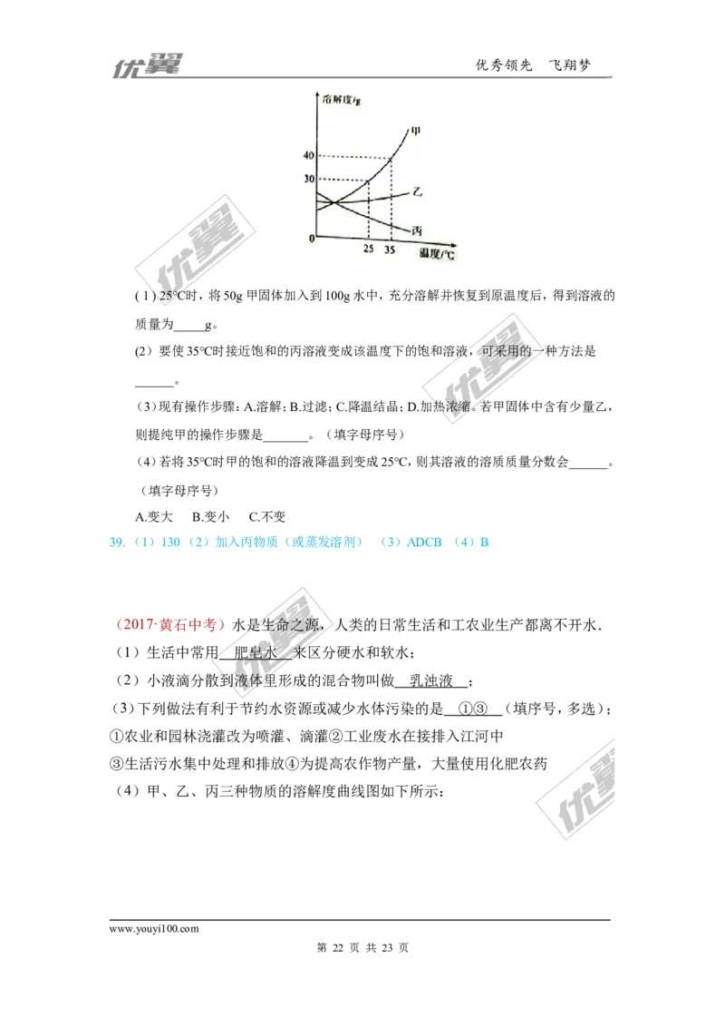 6.溶液_初中化学_01.人教版初中化学_01.初中化学课件PPT--教案--试题_初中化学全套(课件--教案--配套)_18年初中化学9年级上_18秋九化上(RJ)--7.复习资料_4.真题汇编_2017真题汇编