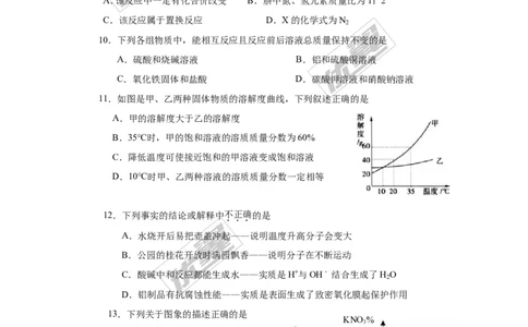 2017年河南省西华县年中招一模化学试题及答案_初中化学_01.人教版初中化学_01.初中化学课件PPT--教案--试题_初中化学全套(课件--教案--配套)_18年初中化学9年级下_2017月考、模拟卷