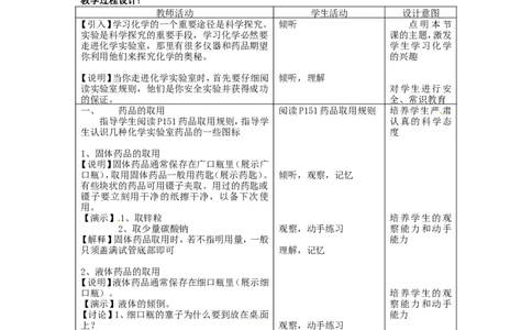 人教版九年级化学上册：1.3《走进化学世界》教案设计_初中化学_01.人教版初中化学_01.初中化学课件PPT--教案--试题_初中化学&mdash;课件&mdash;教案&mdash;试题-推荐_9年级上课件教案试题_第1单元