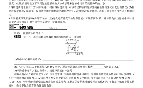 2018年中考复习化学考点解读：专题(二)溶解度曲线及其应用_初中化学_01.人教版初中化学_07.初中化学中考总复习_2018年中考复习化学考点解读