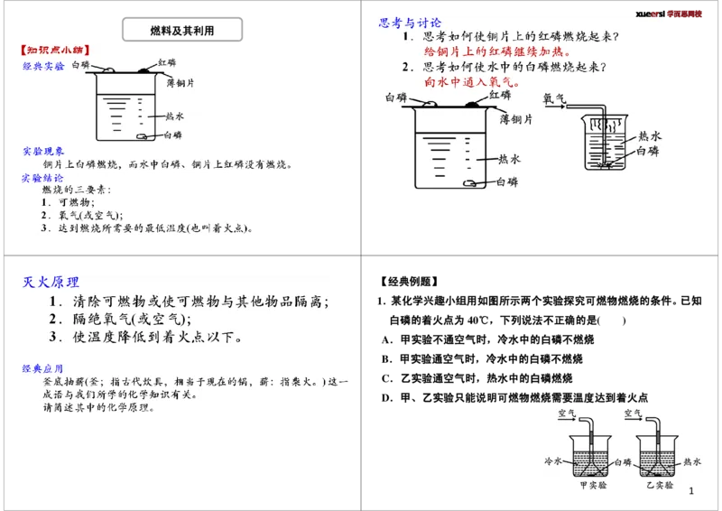 [第13讲]燃烧及其利用（燃烧三要素的探究）_初中化学_01.人教版初中化学_02.初中化学教学视频_2.初中化学--教学视频--带讲义_初三化学年卡55讲