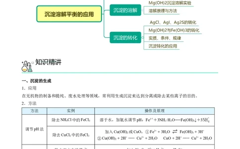 第22讲沉淀溶解平衡的应用（教师版）-（人教2019选择性必修1）_高化_595801221724高中化学新人教版选择性必修一二三电子版教案PPT课件高中试卷_选择性必修1册（人教版）_讲义