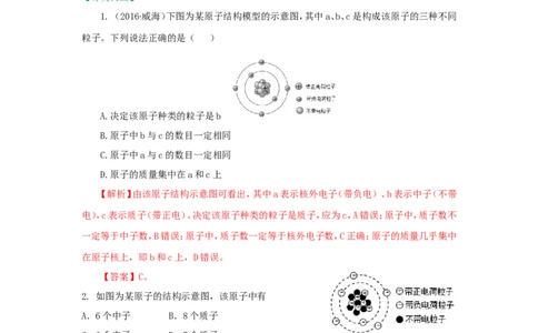 2018届中考化学总复习专题突破讲义：第六讲抽象问题具体化思想_初中化学_01.人教版初中化学_07.初中化学中考总复习_2018届中考化学总复习专题突破讲义
