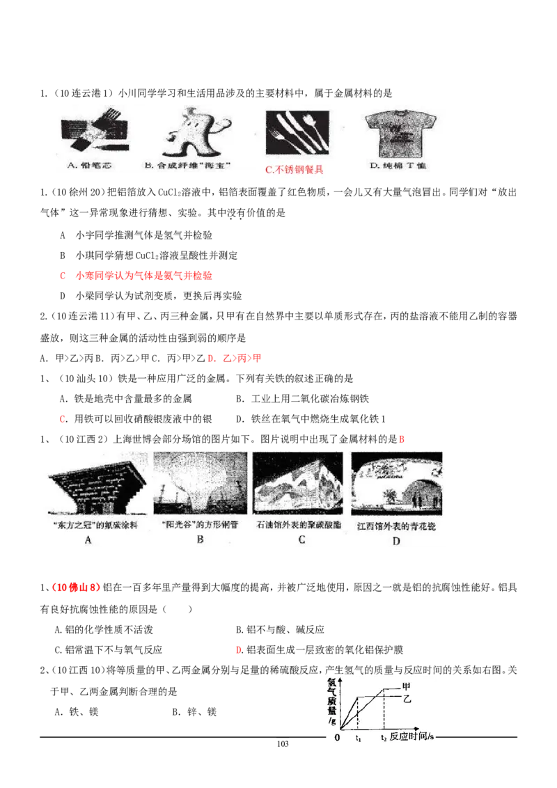 8年中考（2005-2012）全国各地中考化学真题分类汇编第9单元溶液_初中化学_01.人教版初中化学_01.初中化学课件PPT--教案--试题_初中化学全套_化学试题