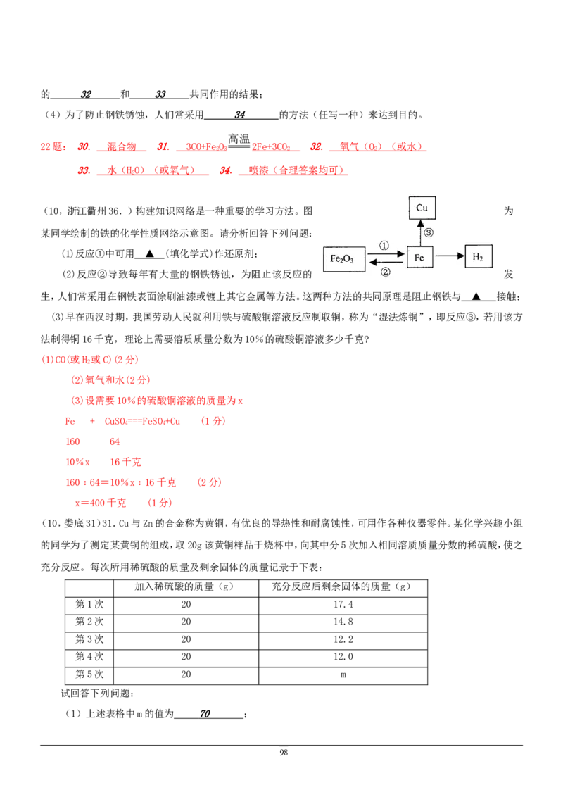 8年中考（2005-2012）全国各地中考化学真题分类汇编第9单元溶液_初中化学_01.人教版初中化学_01.初中化学课件PPT--教案--试题_初中化学全套_化学试题