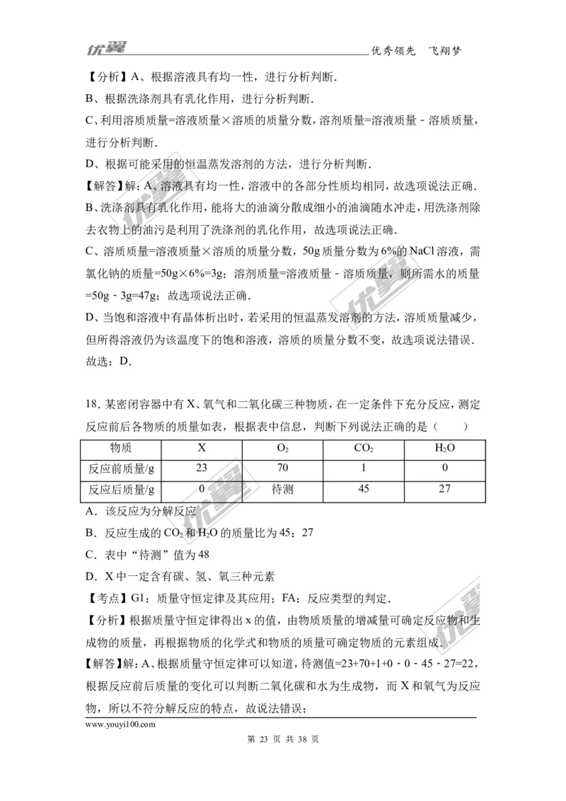2017年湖南省衡阳市衡阳县中考化学二模试卷（解析版）_初中化学_01.人教版初中化学_01.初中化学课件PPT--教案--试题_初中化学全套(课件--教案--配套)_18年初中化学9年级下