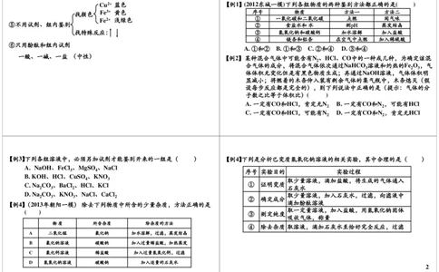 二轮复习：中考化学实验物质的分离、检验、提纯_初中化学_01.人教版初中化学_02.初中化学教学视频_2.初中化学--教学视频--带讲义_初三化学中考总复习（通用版）