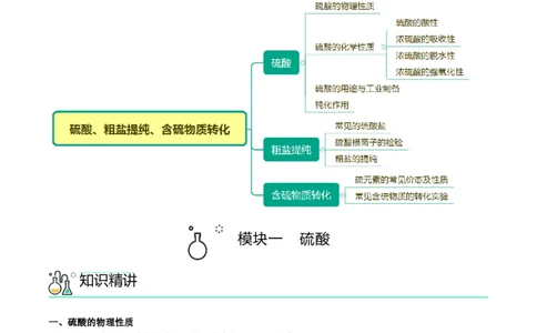 第02讲硫酸、粗盐提纯、含硫物质转化（教师版）-精准提分2020-2021学年高一化学必修第二册同步培优（新教材人教版）_高化_2025春-人教版高中化学_02新版高中化学必修二