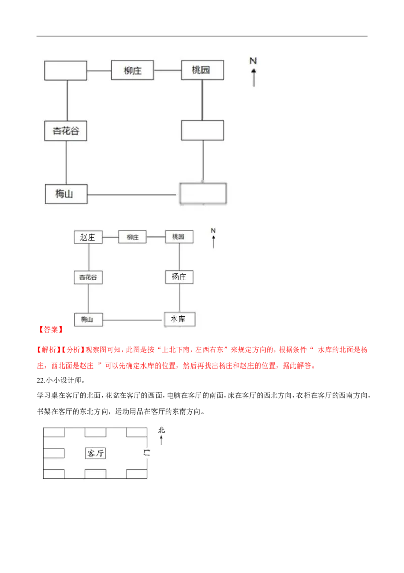 精品第二单元《方向与位置》期末备考讲义&mdash;二年级下册数学单元闯关（知识点精讲＋优选题训练）（解析版）北师大版_26春北师大版数学二下_19、赠送其它资料_旧版