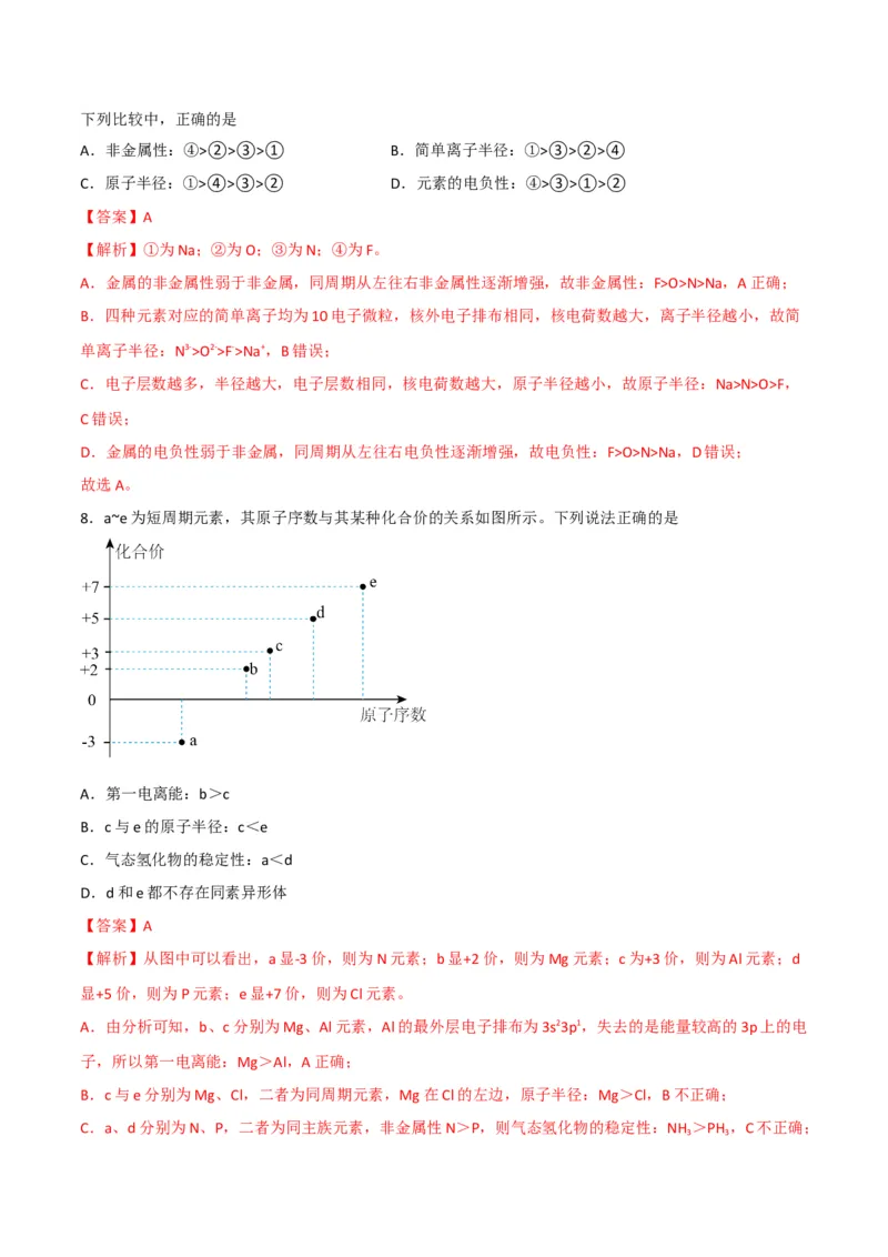 第04讲元素周期律（教师版）-（人教2019选择性必修2）_高化_595801221724高中化学新人教版选择性必修一二三电子版教案PPT课件高中试卷_选择性必修2册（人教版）_讲义