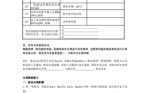 冲刺专题3&mdash;&mdash;推断题_初中化学_01.人教版初中化学_01.初中化学课件PPT--教案--试题_初中化学全套_化学试题_黄冈中学2010年理科实验班招生考试-蔡河中学冲刺专题