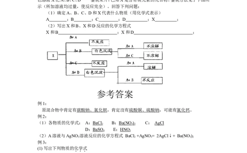 冲刺专题3&mdash;&mdash;推断题_初中化学_01.人教版初中化学_01.初中化学课件PPT--教案--试题_初中化学全套_化学试题_黄冈中学2010年理科实验班招生考试-蔡河中学冲刺专题
