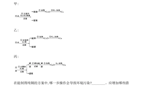 《第三节环境保护与绿色化学》课堂检测02_高化_2025春-人教版高中化学_02新版高中化学必修二_9.课件+教案+练习备用_第八章化学与可持续发展