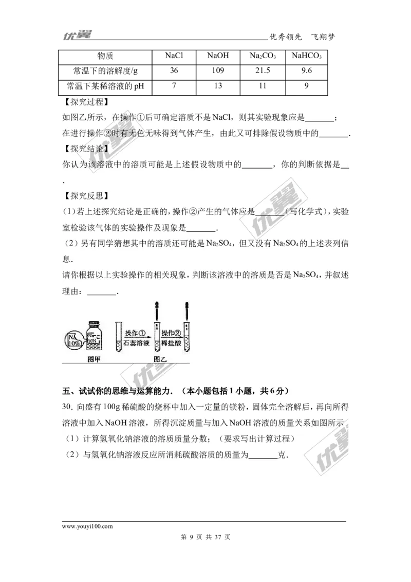 2017年广西玉林市陆川丶博白两县联考中考化学模拟试卷（解析版）_初中化学_01.人教版初中化学_01.初中化学课件PPT--教案--试题_初中化学全套(课件--教案--配套)_18年初中化学9年级下