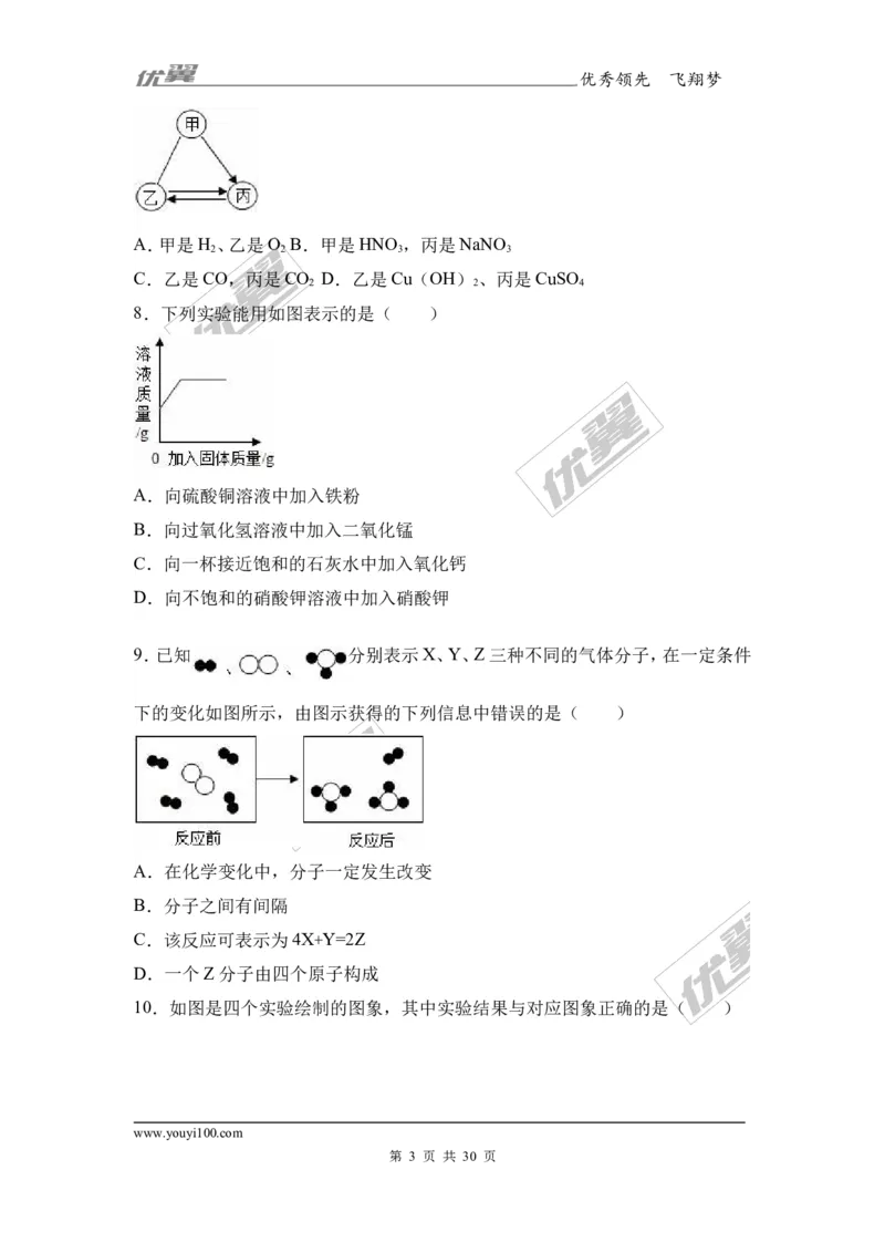 2017年贵州省遵义市汇川区校级中考化学模拟试卷（2）（解析版）_初中化学_01.人教版初中化学_01.初中化学课件PPT--教案--试题_初中化学全套(课件--教案--配套)_18年初中化学9年级下