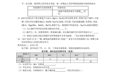 人教版九年级化学下册《第十一单元盐化肥》（单元检测卷）（有答案）_初中化学_01.人教版初中化学_01.初中化学课件PPT--教案--试题_初中化学18年试卷