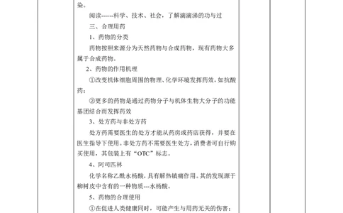 化学品的合理使用_高化_2025春-人教版高中化学_02新版高中化学必修二_1.课件+教案_8.2化学品的合理使用