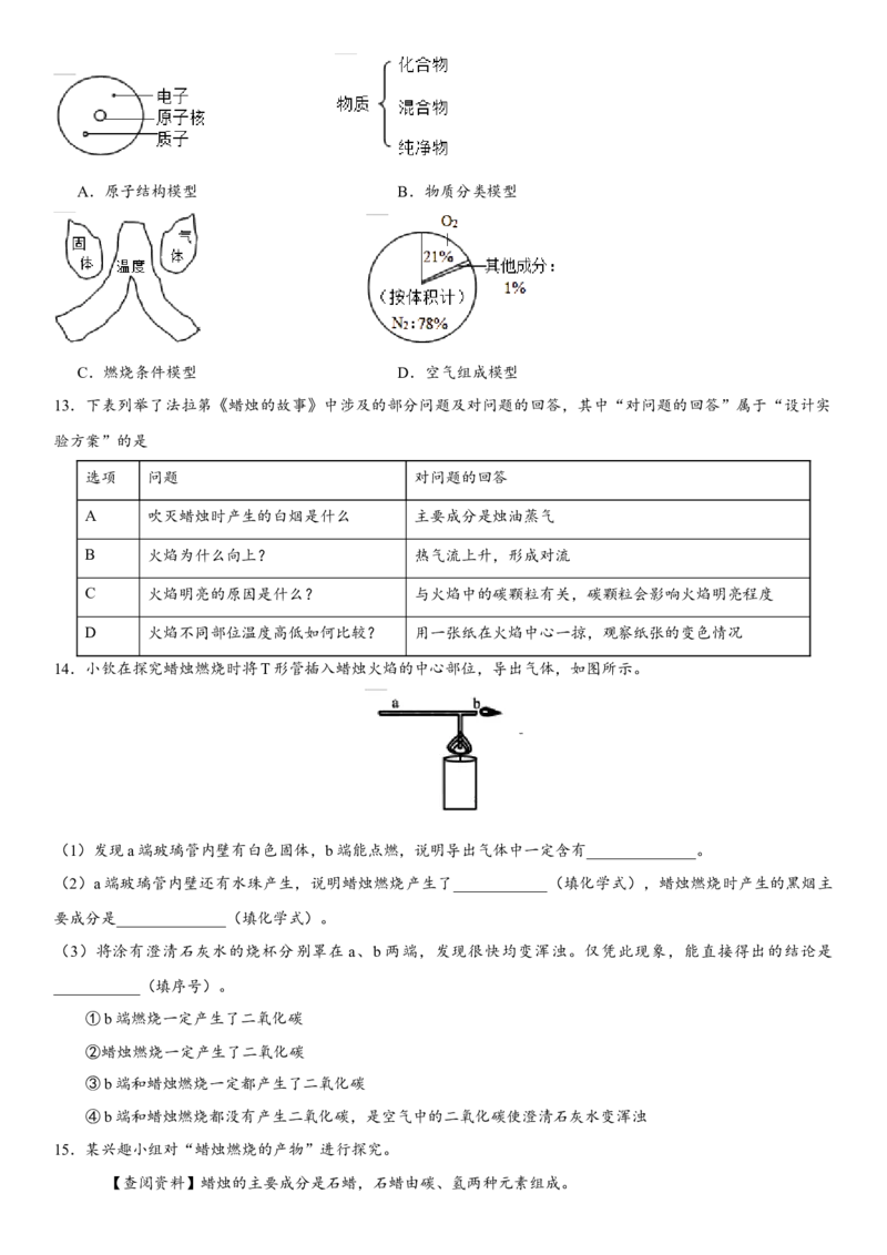 2018年中考化学专题复习练习卷：化学是一门以实验为基础的科学_初中化学_01.人教版初中化学_07.初中化学中考总复习_2018年中考化学专题复习练习卷