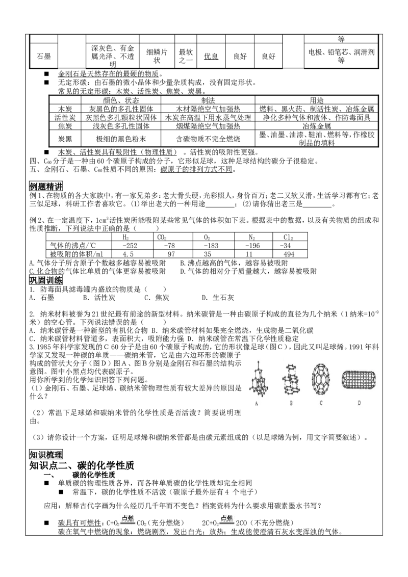 人教版初三化学上册第六单元碳和碳的氧化物_初中化学_01.人教版初中化学_01.初中化学课件PPT--教案--试题_初中化学&mdash;课件&mdash;教案&mdash;试题-推荐_9年级上课件教案试题_9年级上教案