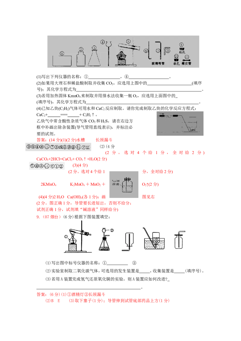 2005-2011年全国各地中考化学真题分类汇编第六单元碳和碳的氧化物_初中化学_01.人教版初中化学_01.初中化学课件PPT--教案--试题_初中化学全套_化学试题