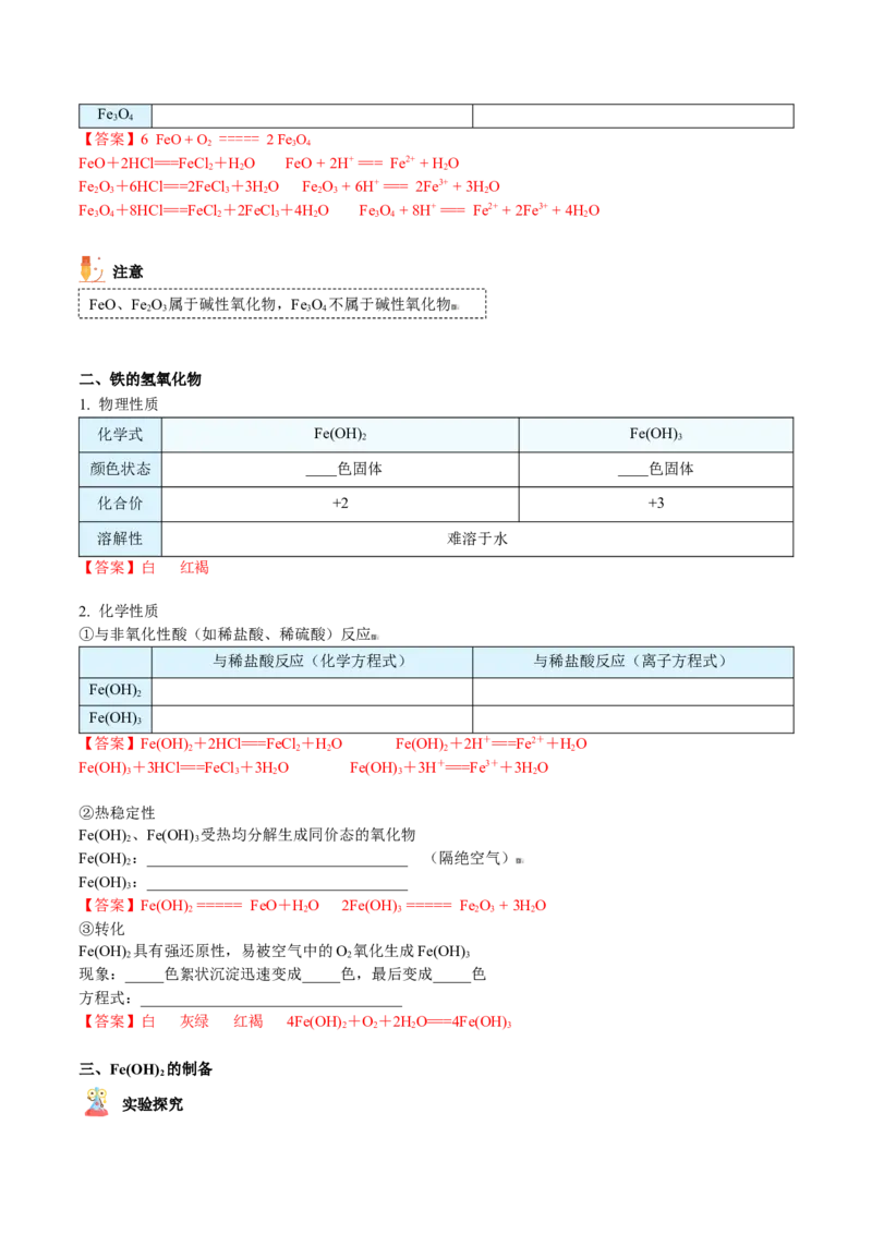 第21讲铁的重要化合物（教师版）-（人教版2019）_高化_595801221724高中化学新人教版选择性必修一二三电子版教案PPT课件高中试卷_必修一册（人教版）_讲义