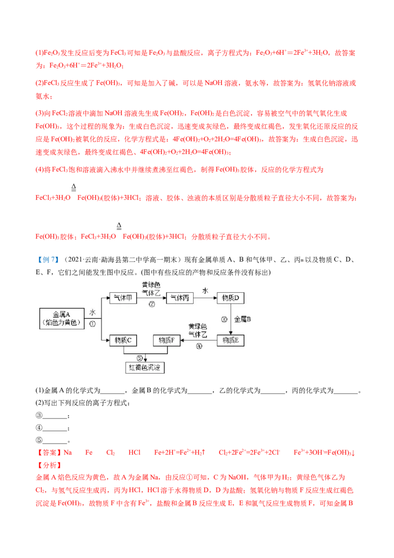第21讲铁的重要化合物（教师版）-（人教版2019）_高化_595801221724高中化学新人教版选择性必修一二三电子版教案PPT课件高中试卷_必修一册（人教版）_讲义