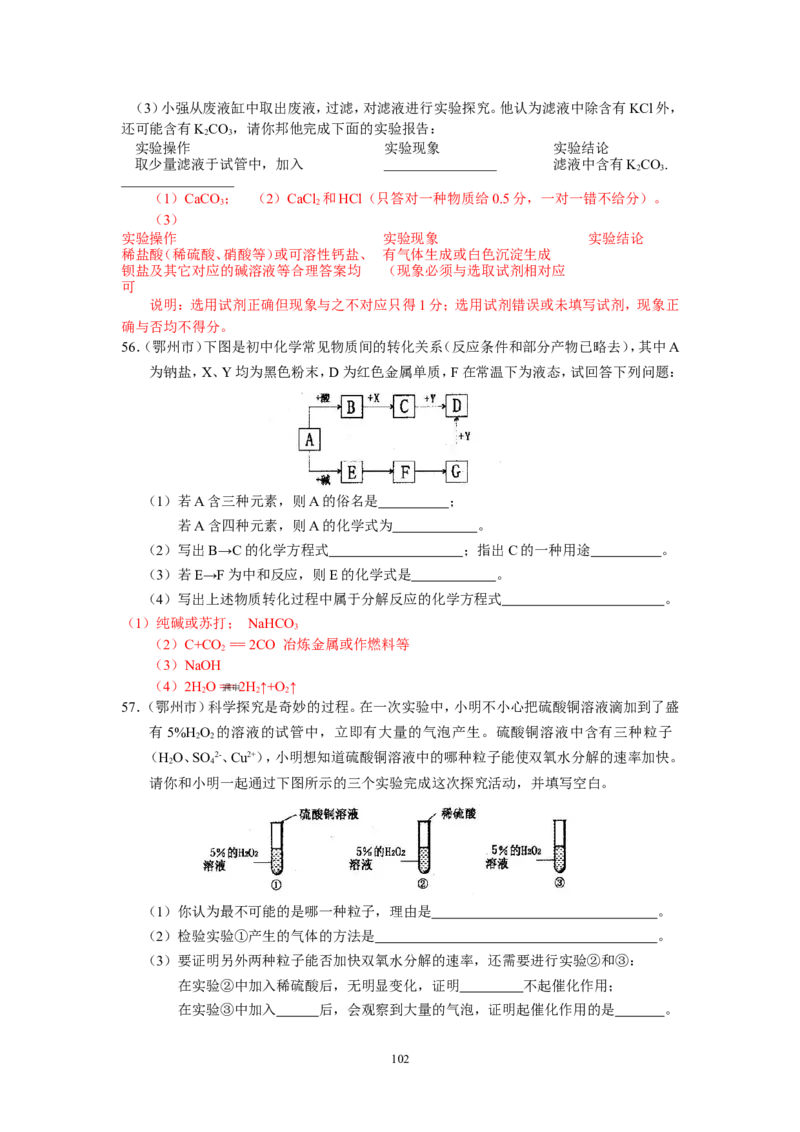 8年中考（2005-2012）全国各地中考化学真题分类汇编第11单元盐化肥_初中化学_01.人教版初中化学_01.初中化学课件PPT--教案--试题_初中化学全套_化学试题