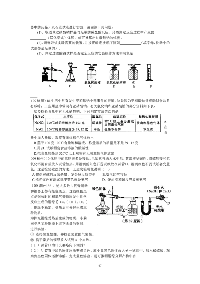 8年中考（2005-2012）全国各地中考化学真题分类汇编第11单元盐化肥_初中化学_01.人教版初中化学_01.初中化学课件PPT--教案--试题_初中化学全套_化学试题