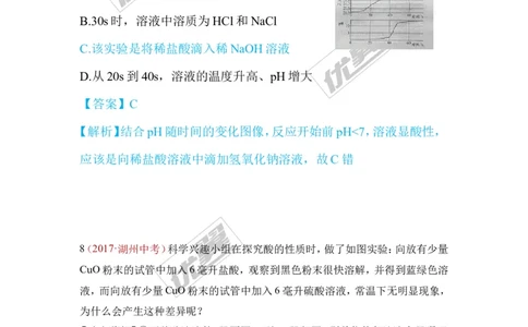 10.酸和碱的化学性质_初中化学_01.人教版初中化学_01.初中化学课件PPT--教案--试题_初中化学全套(课件--教案--配套)_18年初中化学9年级上_18秋九化上(RJ)--7.复习资料_4.真题汇编