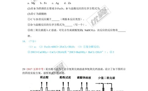10.酸和碱的化学性质_初中化学_01.人教版初中化学_01.初中化学课件PPT--教案--试题_初中化学全套(课件--教案--配套)_18年初中化学9年级上_18秋九化上(RJ)--7.复习资料_4.真题汇编