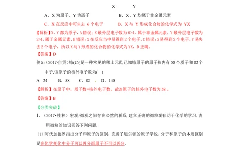 2018届中考化学总复习专题突破讲义：第五讲物质的微粒观_初中化学_01.人教版初中化学_07.初中化学中考总复习_2018届中考化学总复习专题突破讲义