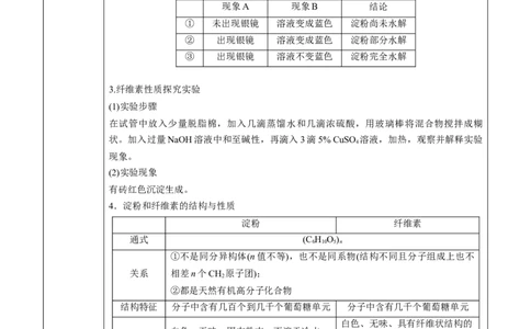 第4章第1节糖类讲义新教材2020-2021学年人教版(2019)高二化学选择性必修三（机构用）_高化_2025春-人教版高中化学_05新版高中化学选择性必修3_7.机构专用_讲义+习题（机构用）