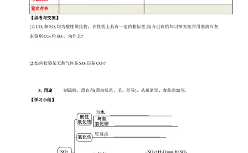 新教材精创5.1.1硫和二氧化硫学案（1）-人教版高中化学必修第二册_高化_2025春-人教版高中化学_02新版高中化学必修二_2.课件+教案+学案+练习配套版_学案