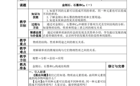 九年级化学第六单元-教学设计第一课时_初中化学_01.人教版初中化学_01.初中化学课件PPT--教案--试题_初中化学&mdash;课件&mdash;教案&mdash;试题-推荐_9年级上课件教案试题_9年级上教案_第6单元