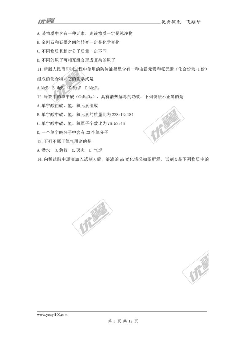 2017年湖北省枣阳市中考模拟理综化学试题_初中化学_01.人教版初中化学_01.初中化学课件PPT--教案--试题_初中化学全套(课件--教案--配套)_18年初中化学9年级下_2017月考、模拟卷